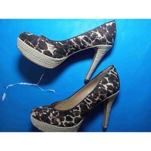Nine West Animal Print High Heel Pumps 6.5M-*See Condition* High Heel 4 1/2'